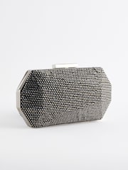 Silver Boxy Clutch Bag - Image 7 of 10
