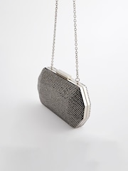 Silver Boxy Clutch Bag - Image 8 of 10