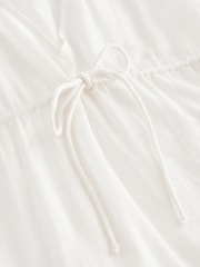 White Embroidered Maxi 100% Cotton Kaftan - Image 7 of 9