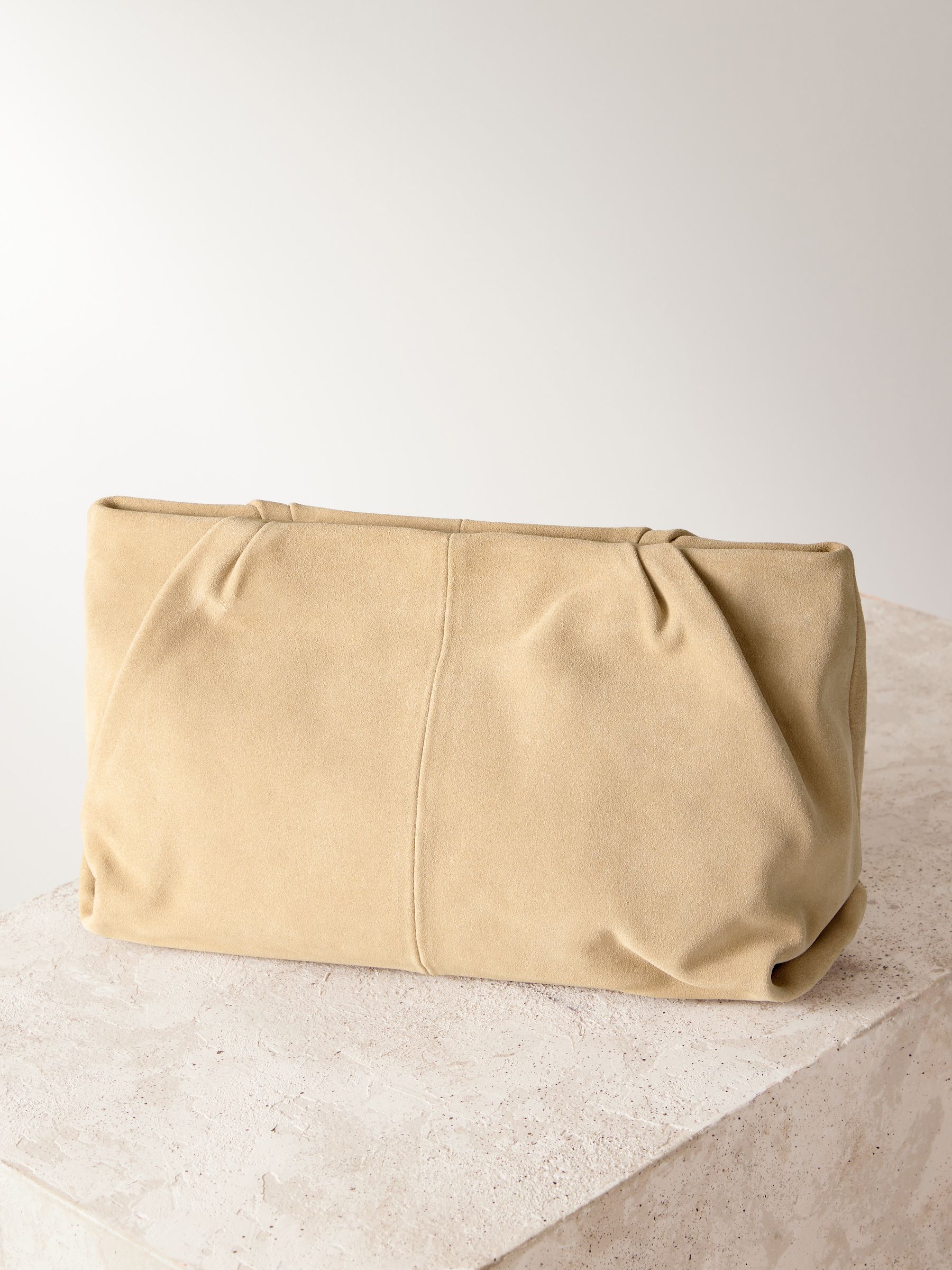 Buy Neutral Leather Oversized Clutch Bag from Next Oman