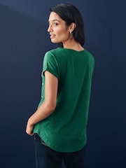 Green Christmas Hamish The Cow Cap Sleeve 100% Cotton T-Shirt - Image 3 of 7