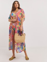Figleaves Pink Frida Maxi Beach Kaftan - Image 3 of 4