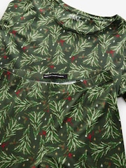 Multi Christmas Tree Print 100% Cotton Top and Leggings Set - Image 8 of 9