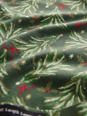 Multi Christmas Tree Print 100% Cotton Top and Leggings Set - Image 9 of 9