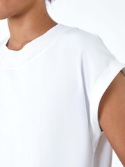Roman White Plain Stretch Jersey T-Shirt - Image 5 of 5