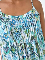 Roman Aztec Print Pleat Front Cami Top - Imagen 4 de 4