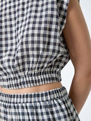 Blusa texturizada com estampa Roman Gingham Check Print - Imagem 5 de 5