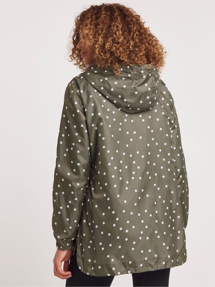 JD Williams Khaki Polka Dot Packaway Jacket - Image 2 of 4