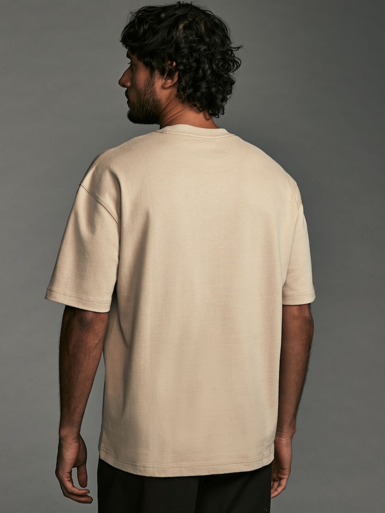 Stone Relaxed Fit Supersoft Heavyweight Pocket 100% Cotton T-Shirt - Image 2 of 7 Stone Relaxed Fit Supersoft Heavyweight Pocket 100% Cotton T-Shirt - Image 2 of 7