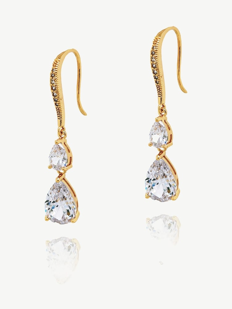 Ivory & Co Gold Plated Detroit Crystal Earrings - Image 1 of 4