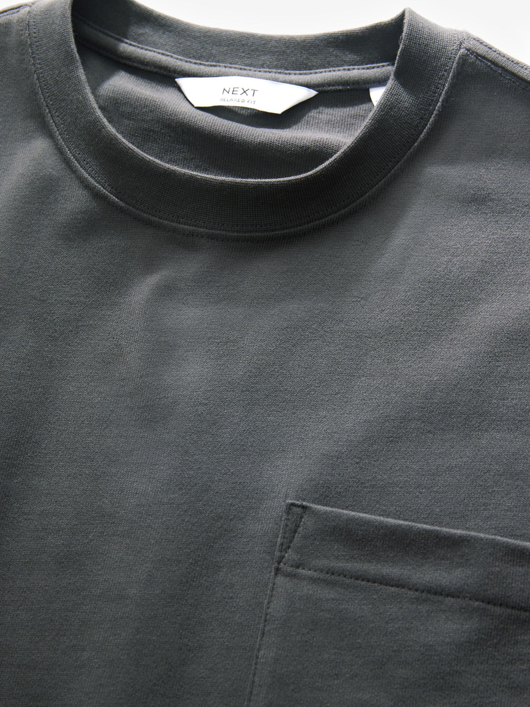 Buy Charcoal Grey Relaxed Fit Supersoft Heavyweight Pocket 100