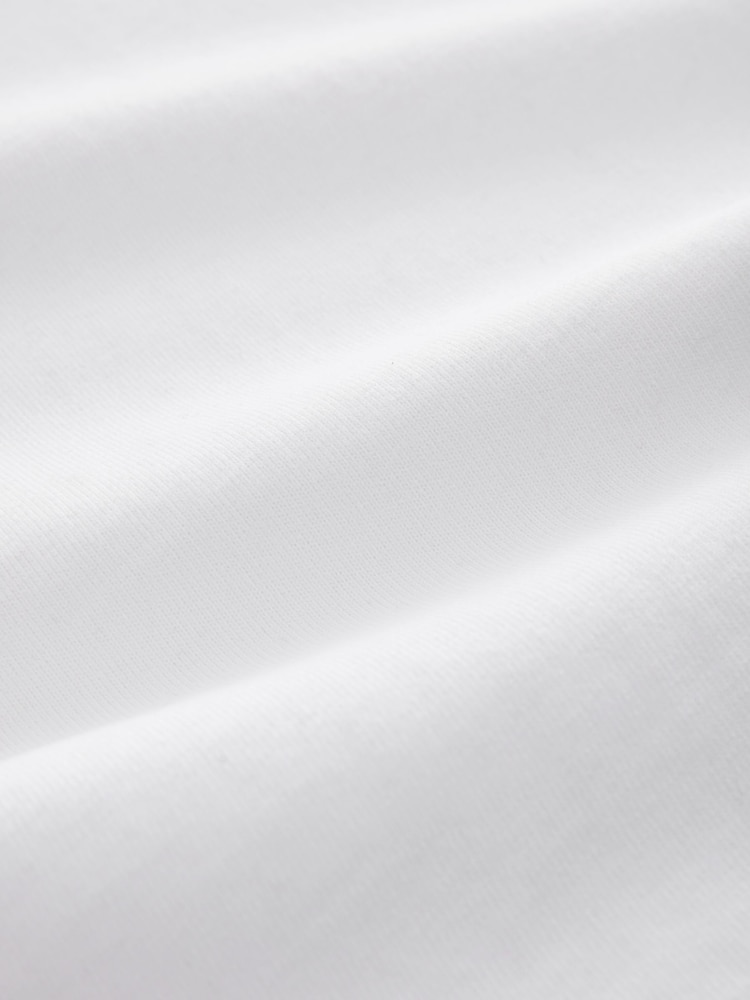 Biały - Gruba koszulka o luźnym kroju Supersoft z kieszenią, 100% bawełna - Image 6 of 7