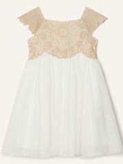 Monsoon Gold Baby Estella Dress - Image 1 of 3
