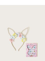 Monsoon Yellow Bunny Ears and Nail Stickers - Image 1 of 2