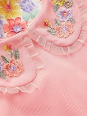 Monsoon Pink Collared Top and Skirt Set - Image 3 of 3
