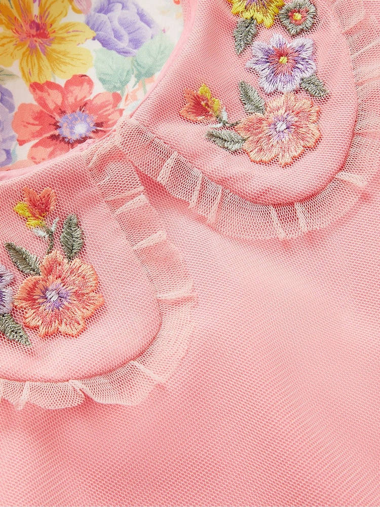 Monsoon Pink Collared Top and Skirt Set - Image 3 of 3