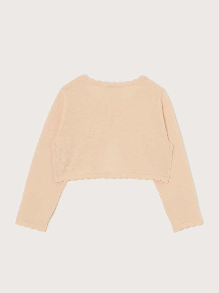 Monsoon Pink Baby Niamh 100% Cotton Cardigan - Image 2 of 3 Monsoon Pink Baby Niamh 100% Cotton Cardigan - Image 2 of 3