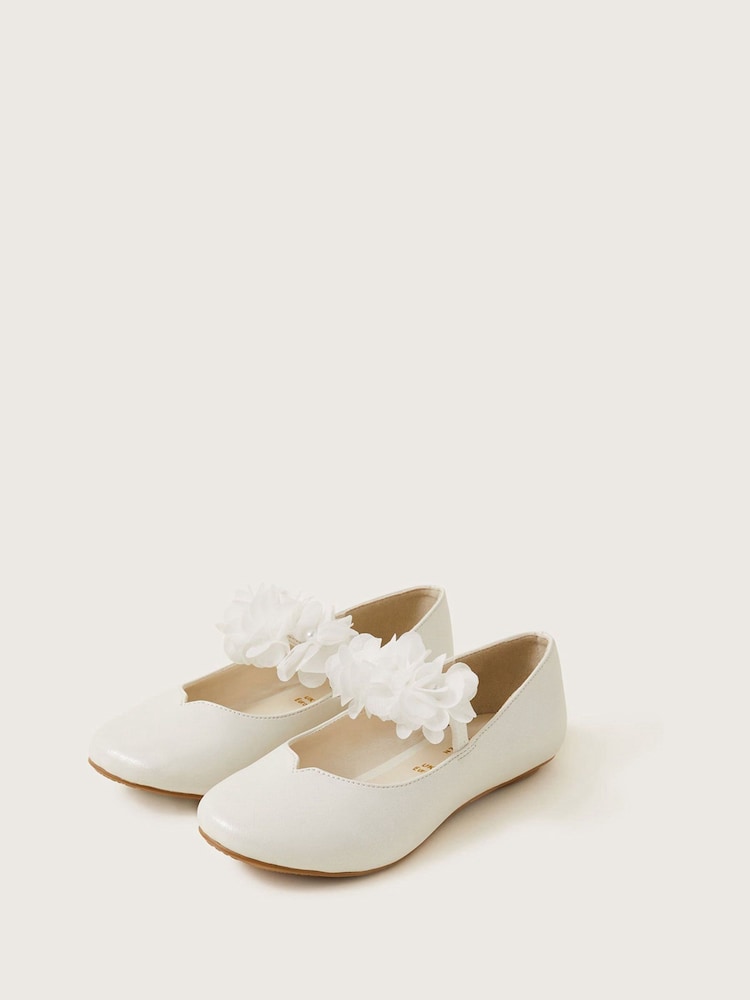 Monsoon Natural Corsage Ballerina Flats - Image 1 of 4