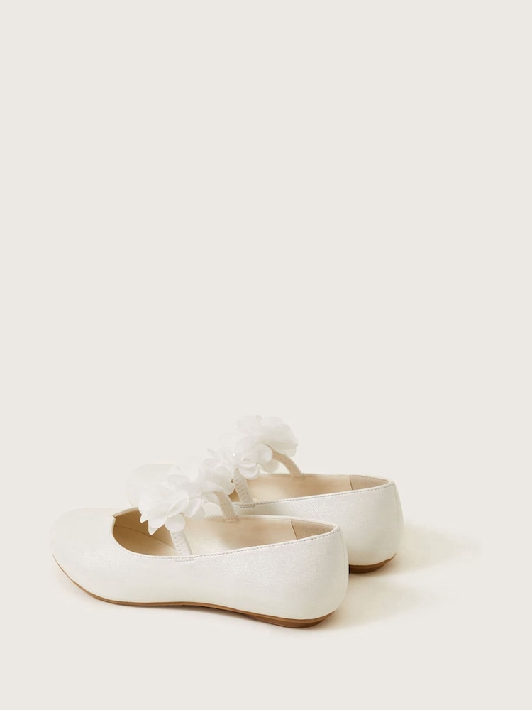 Monsoon Natural Corsage Ballerina Flats - Image 2 of 4
