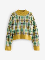 Green Yellow Soft Touch Brushed Knit Jumper with Wool - Image 5 of 7