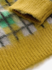 Green Yellow Soft Touch Brushed Knit Jumper with Wool - Image 7 of 7