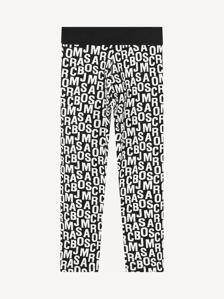 Marc Jacobs All Over Logo Print Black Leggings - Image 2 of 2