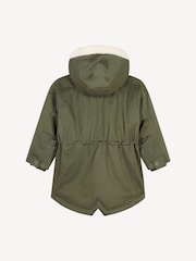 Marc Jacobs Green Hooded Parka Coat With Diamante Logo - Image 2 of 3