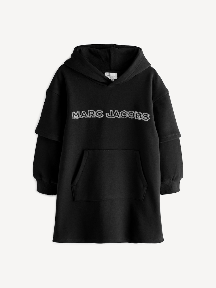 Marc Jacobs Long Sleeve Hooded Black Dress - Image 1 of 6