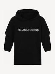 Marc Jacobs Long Sleeve Hooded Black Dress - Image 2 of 6