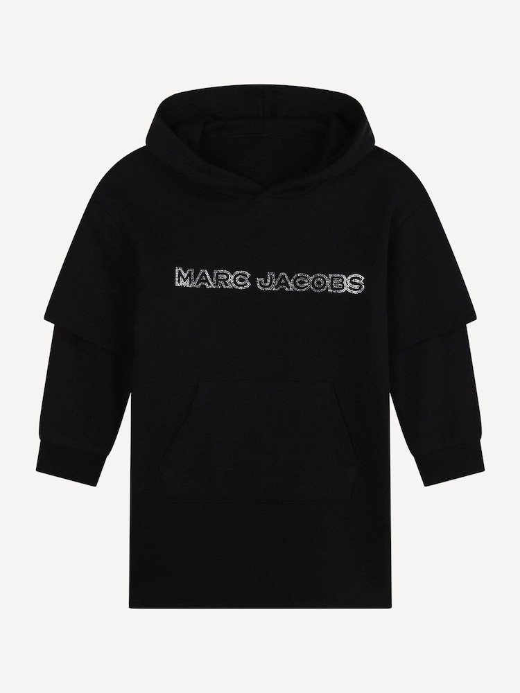 Marc Jacobs Long Sleeve Hooded Black Dress - Image 2 of 6