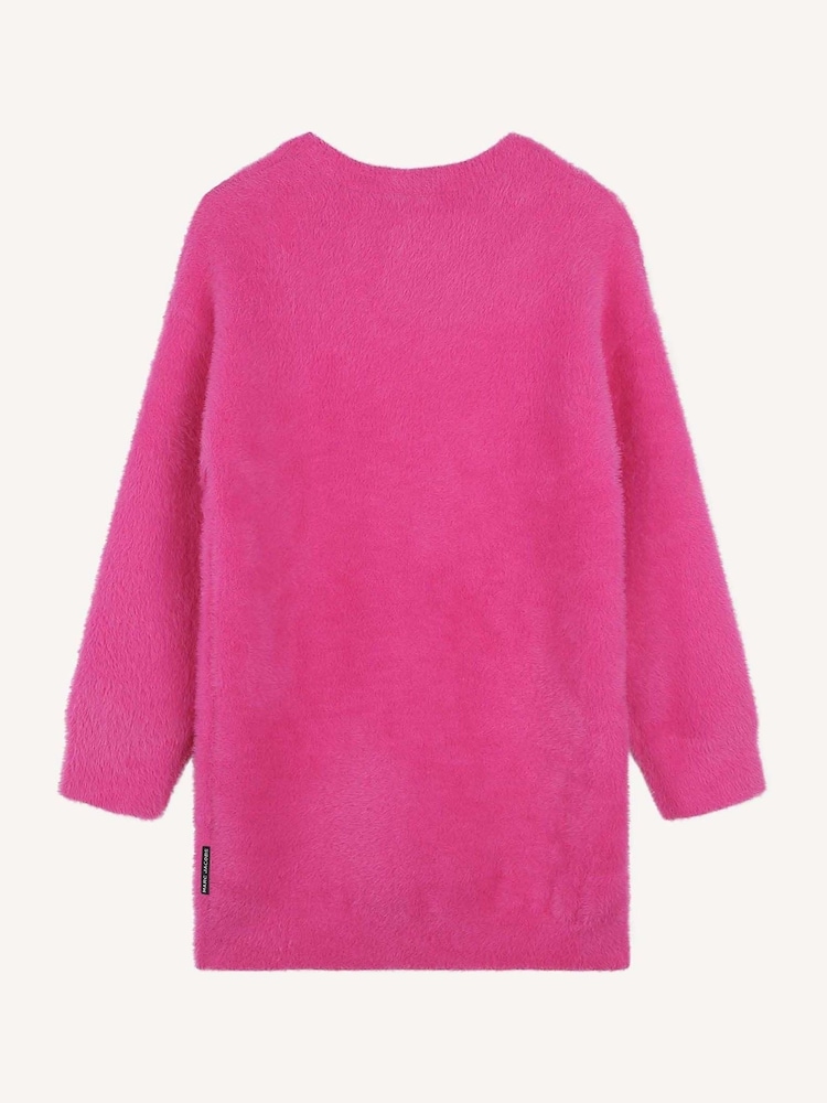 Marc Jacobs Pink Knitted Jumper Dress With Logo Cross-Body Bag Design - Image 2 of 2