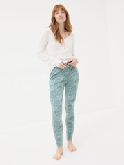 FatFace Ellie Teal Green Ellie Woodland Pyjama Bottoms - Image 3 of 6