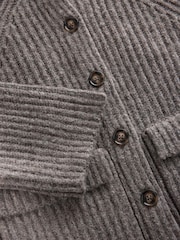 Mole - Soft Touch Pocket Button Front Ribbed Knitted pletena pletena jopa - Slika 8 iz 9
