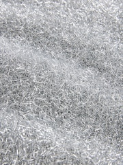 srebrna (barva); srebro - Sparkle Tinsel pletena pletena jopa - Slika 8 iz 8