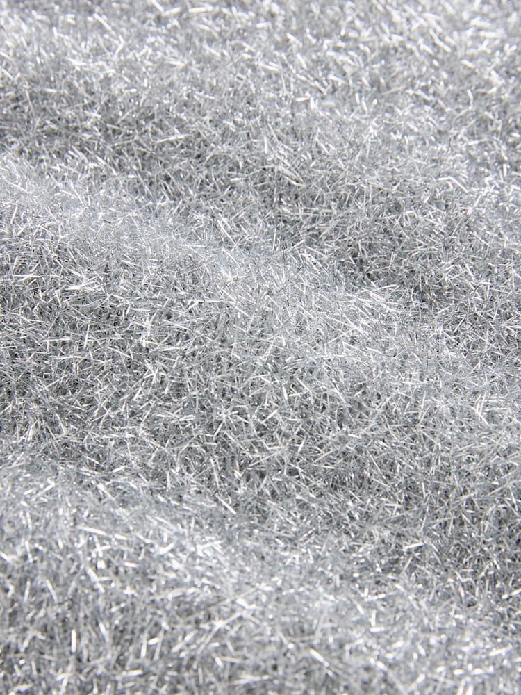 srebrna (barva); srebro - Sparkle Tinsel pletena pletena jopa - Slika 8 iz 8
