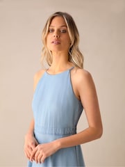 Ro&Zo Blue Halter TENCEL™ Midi Dress - Image 2 of 4
