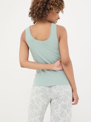 FatFace Green Haze Rib Pyjama Top - Image 2 of 8