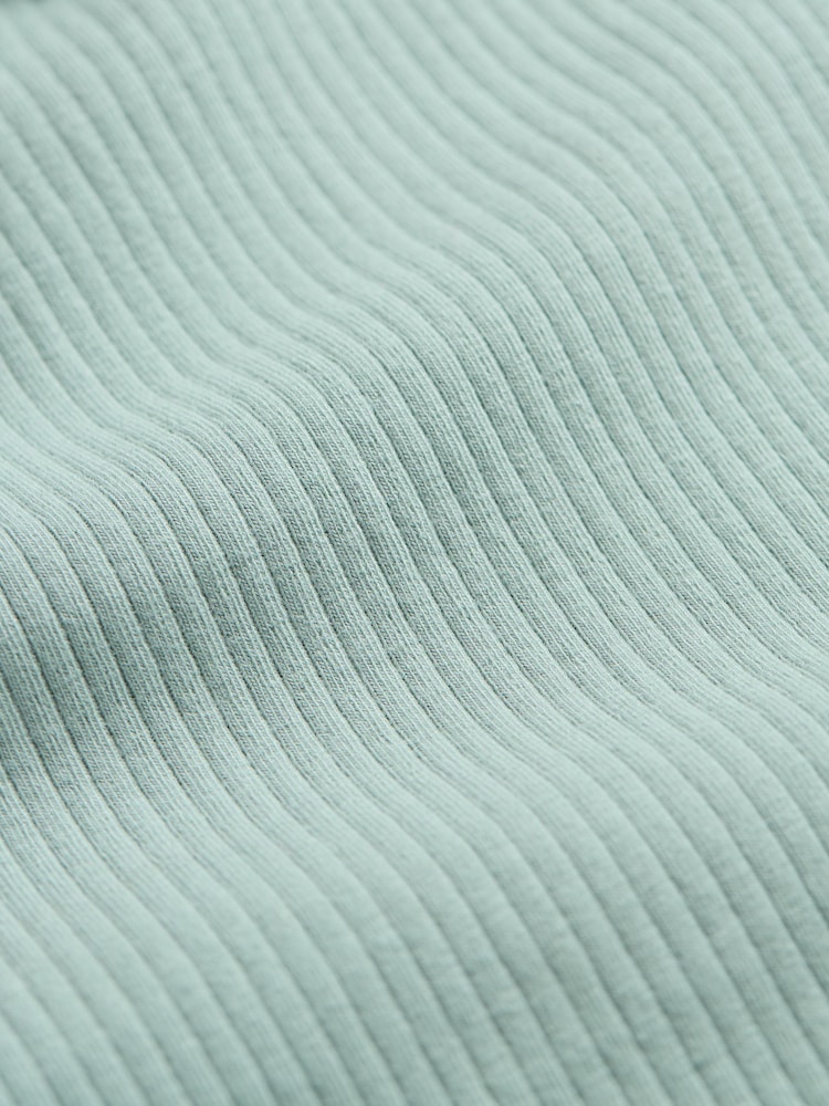 FatFace Green Haze Rib Pyjama Top - Image 8 of 8