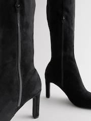 Black Forever Comfort® Over The Knee Chisel Toe Sock Boots - Image 8 of 10
