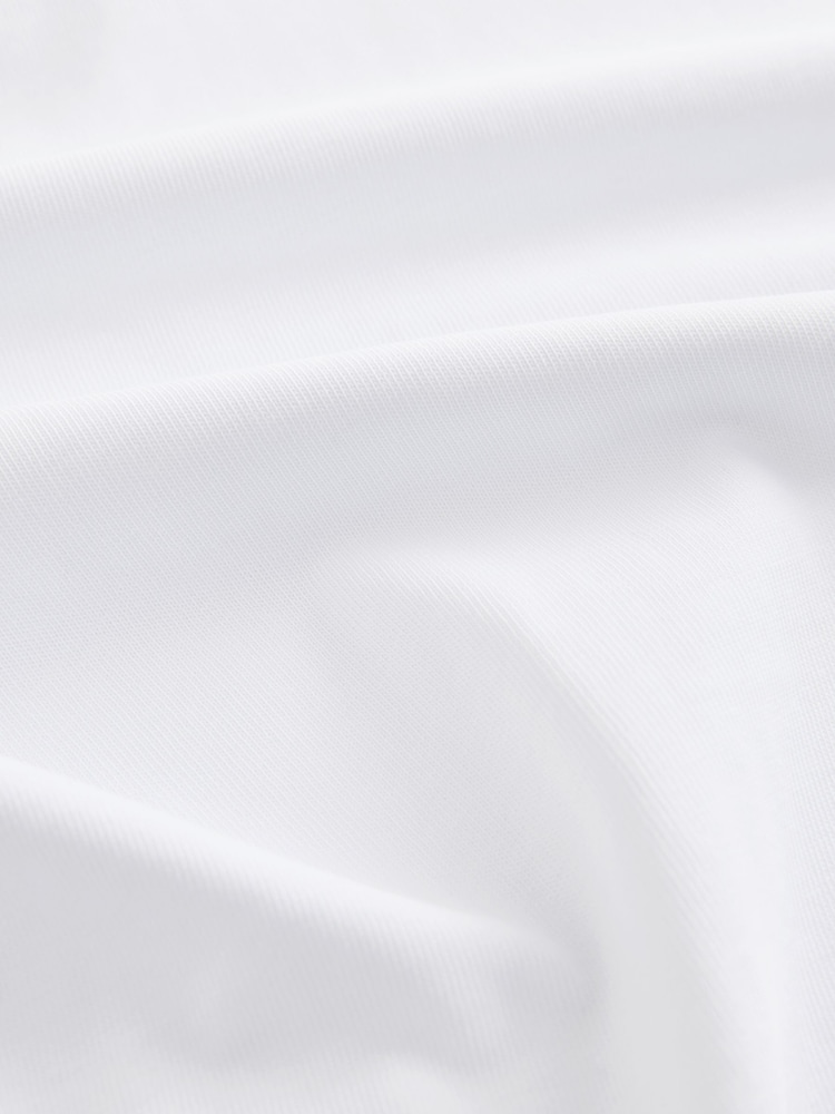 White Embroidery Logo Relaxed Fit Heavyweight 100% Cotton T-Shirt - Image 7 of 7