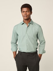 Seafoam Green Regular Fit Easy Care Single Cuff Smart Shirt - Image 1 of 7