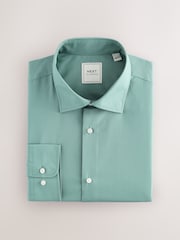 Seafoam Green Regular Fit Easy Care Single Cuff Smart Shirt - Image 5 of 7