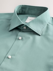 Seafoam Green Regular Fit Easy Care Single Cuff Smart Shirt - Image 7 of 7