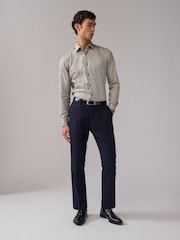 Neutral Polka Dot Slim Fit 100% Cotton Long Sleeve Print Shirt - Image 2 of 6