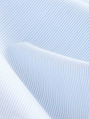 Blue Stripe Slim Fit 100% Cotton Long Sleeve Shirt - Image 11 of 11
