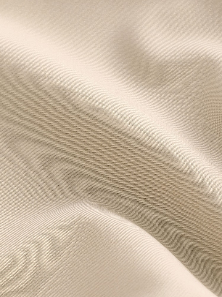 Neutral Brown Slim Fit Easy Care Single Cuff Smart Shirt - Image 6 of 6