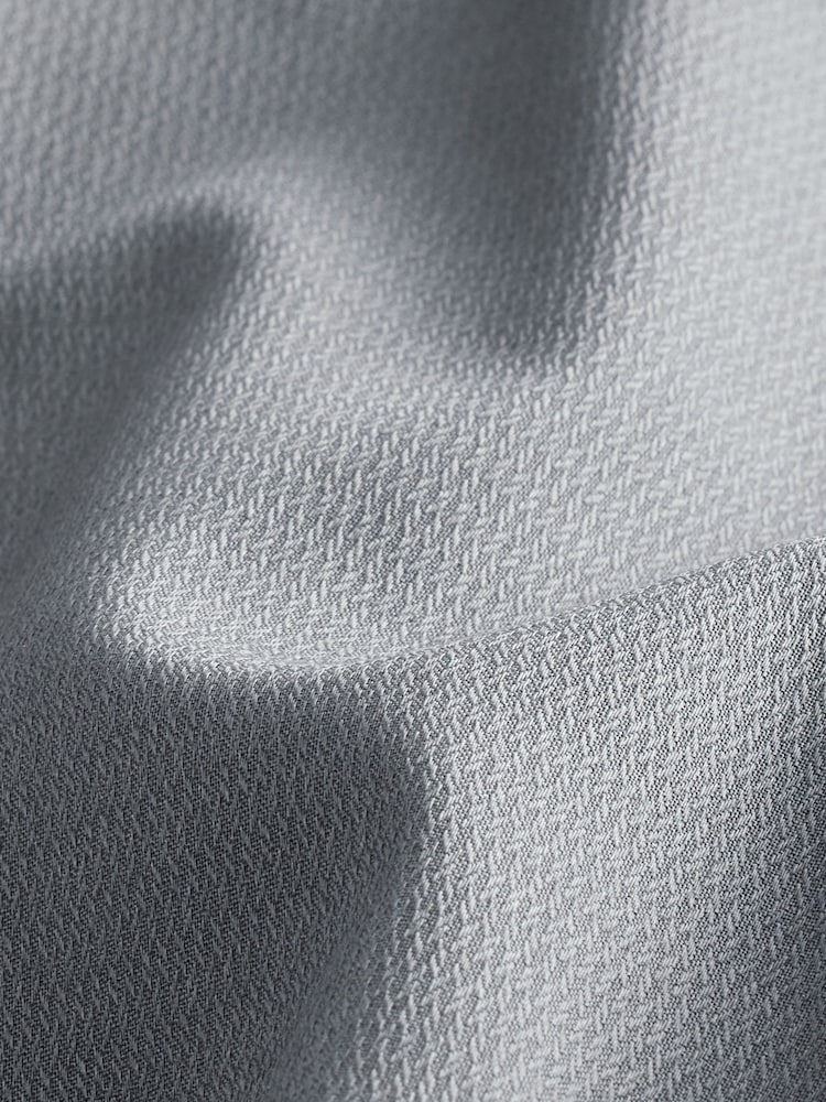 Gris foncé - Slim Fit (Slim Fit) - Chemise élégante texturée facile d’entretien à poignets simples - Image 7 of 7