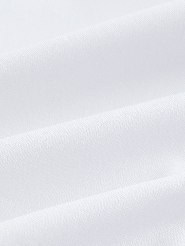 White Slim Fit 100% Cotton Textured Twill Shirt - Image 10 of 10