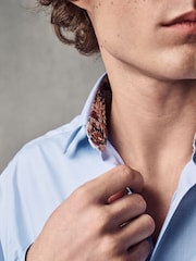 Синий - 100% Cotton Textured Twill Shirt - Изображение 4 из 8