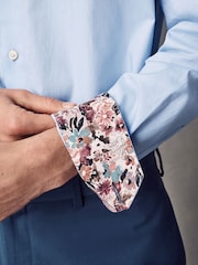 Синий - 100% Cotton Textured Twill Shirt - Изображение 5 из 8